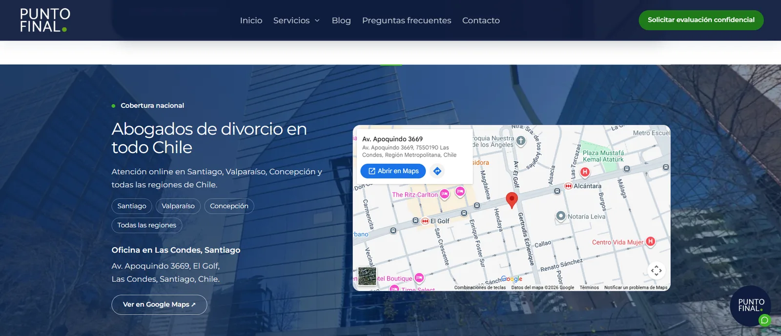 Punto Final — Sección 5 del sitio