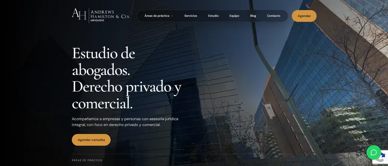 Andrews Hamilton — captura del sitio del estudio de abogados