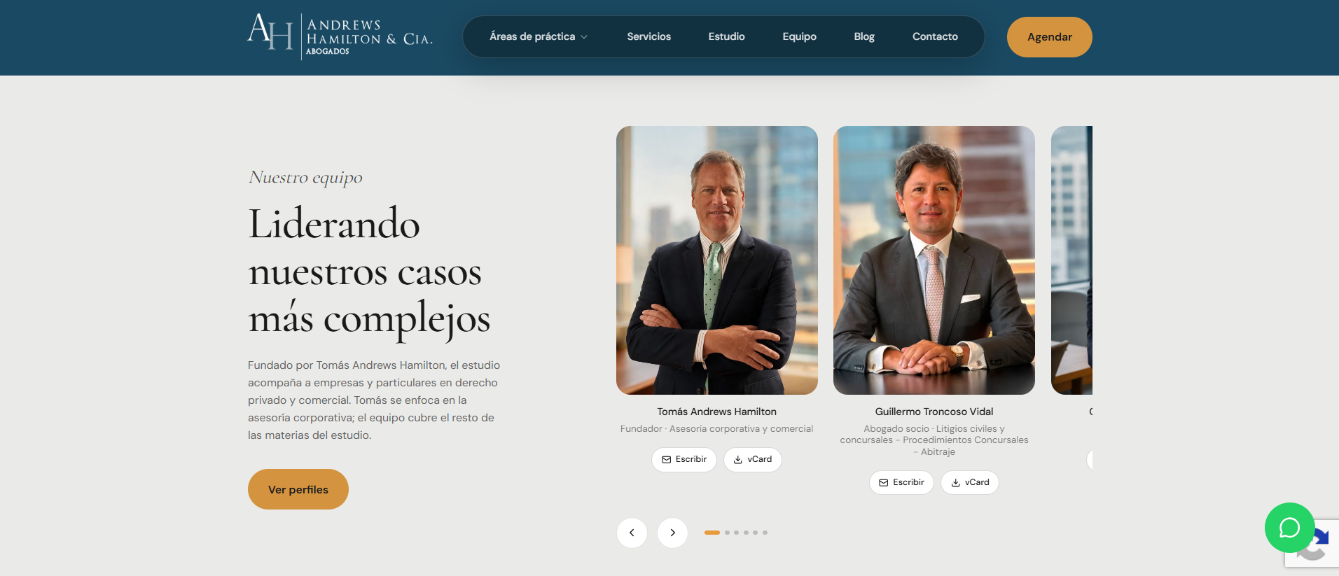 Andrews Hamilton — Presentación del equipo