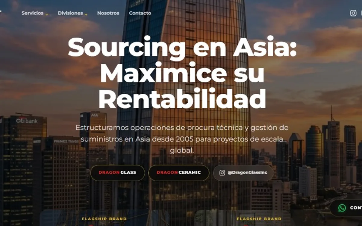 Portada de Dragonmart: sourcing en Asia con divisiones y contacto WhatsApp