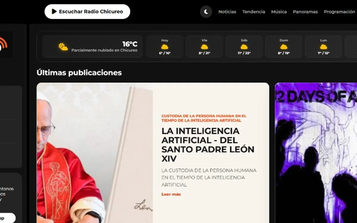 Portada de Radio Chicureo con player, programación y últimas publicaciones