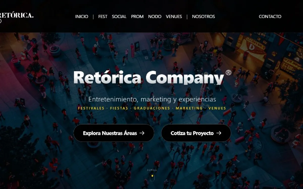Portada de Retórica Company: entretenimiento, marketing y experiencias