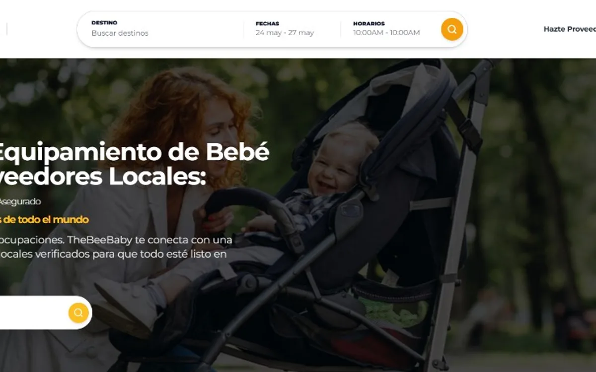Portada de TheBeeBaby: alquiler de equipamiento de bebé con proveedores locales
