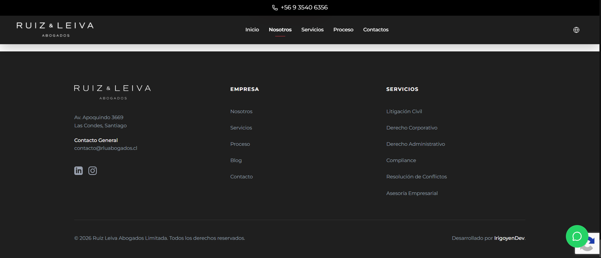 RLU Abogados Footer