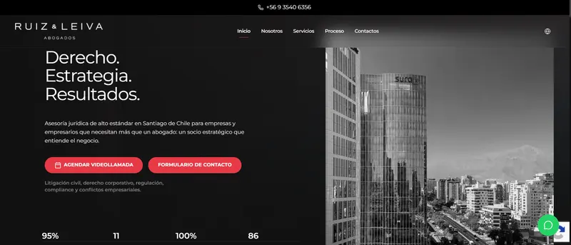 Ruiz Leiva Abogados — captura del sitio del estudio